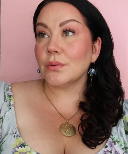 DAUGHTER OF THE NORTH FORGET-ME-NOT HOOP EARRINGS