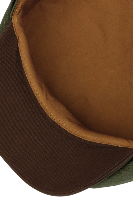 STETSON HATTERAS WAXED COTTON LINEN CAP, GREEN