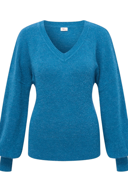 HEART ANTIQUA SWEATER ALPACA, PETROL