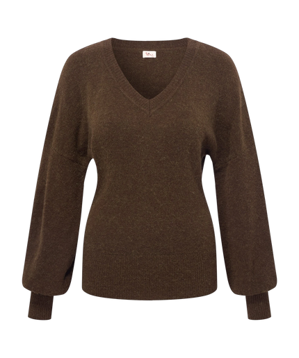 Heart Antiqua Alpaca Sweater, Brown