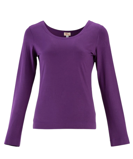 HEART BASIC SHIRT LONG SLEEVE, PURPLE