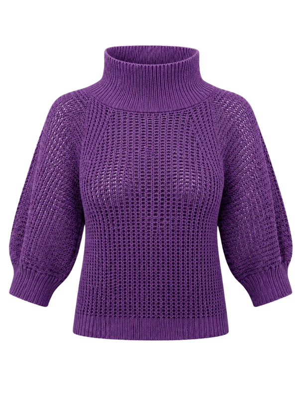 HEART SWEATER BERGAMO, PURPLE
