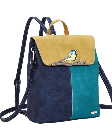 BOLSO DE MANO/DE HOMBRO/MOCHILA HI-DI-HI TIMBER AZUL/VERDE, HERRERILLO