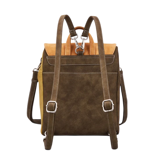 HI-DI-HI HAND/ SCHOUDER/ RUGZAK TIMBER BRUIN/ BEIGE, PIMPELMEES