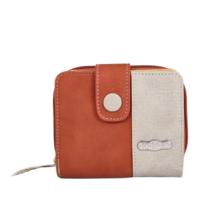 HI-DI-HI PORTEMONEE,  TERRACOTTA EN COGNAC