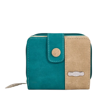 HI-DI-HI PORTEMONEE,  TURQUIOSE EN BEIGE