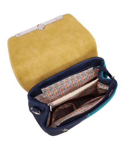 BOLSO DE MANO/DE HOMBRO/MOCHILA HI-DI-HI TIMBER AZUL/VERDE, HERRERILLO