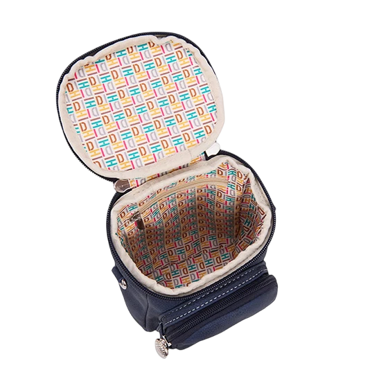 HI-DI-HI SCHOUDERTAS FOLLIAGE BLAUW