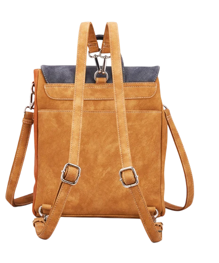 HI-DI-HI BOLSO DE MANO/ HOMBRO/ MOCHILA TIMBER OCRE Y COGNAC, HERRERILLO