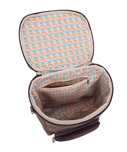 HI-DI-HI MOCHILA/ BOLSO DE HOMBRO WOODS CON MARTÍN PESCADOR, MORADO/ PASTEL