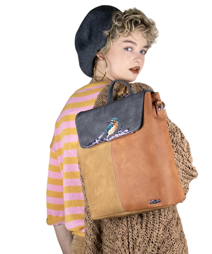 BOLSO DE MANO/DE HOMBRO/MOCHILA HI-DI-HI TIMBER AZUL/VERDE, HERRERILLO