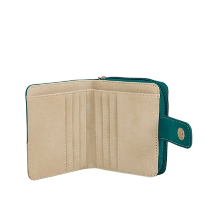 HI-DI-HI PORTEMONEE,  TURQUIOSE EN BEIGE