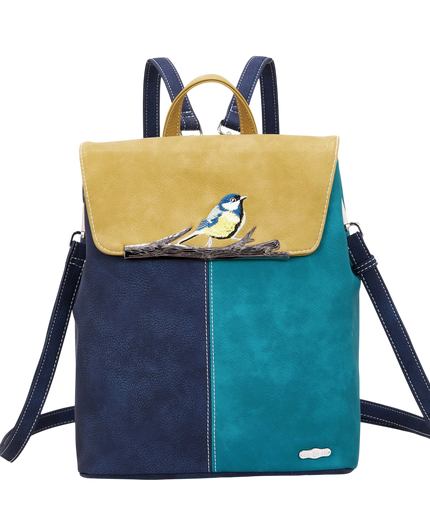 BOLSO DE MANO/DE HOMBRO/MOCHILA HI-DI-HI TIMBER AZUL/VERDE, HERRERILLO