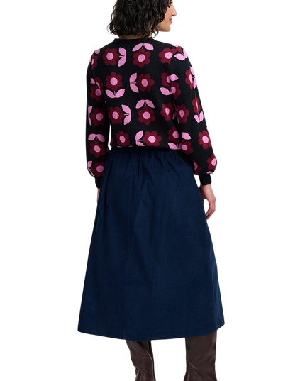 Sugarhill Brighton Venetia Cardigan, black mod daisy