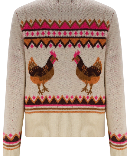 CARDIGAN SUGARHILL BRIGHTON LARISA, POLLI DI CAMPAGNA CREMA