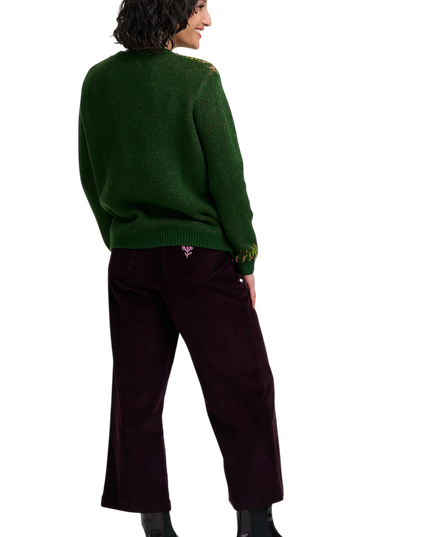 Sugarhill Brighton Laverne jumper, green allotment fairisle