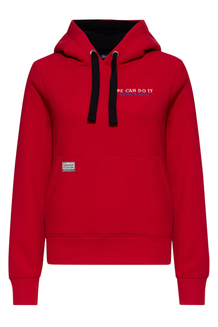 QUEEN KEROSIN DAMES HOODIE WECAN DO IT, RED