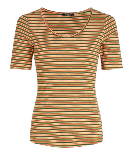 KING LOUIE CARICE-topp BOXY STRIPE PONDEROSA GREEN