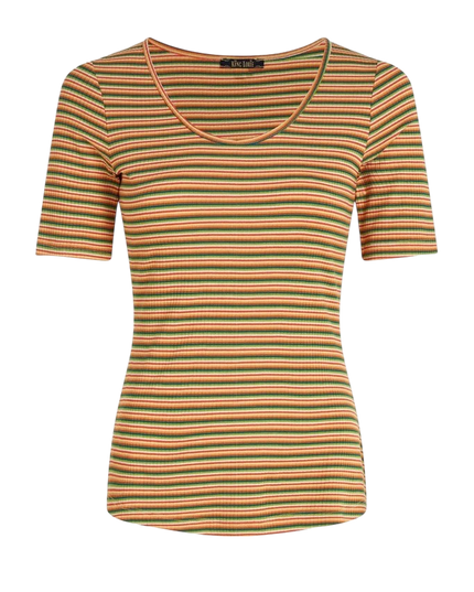 King Louie Carice Top Boxy Stripe Ponderosa Green