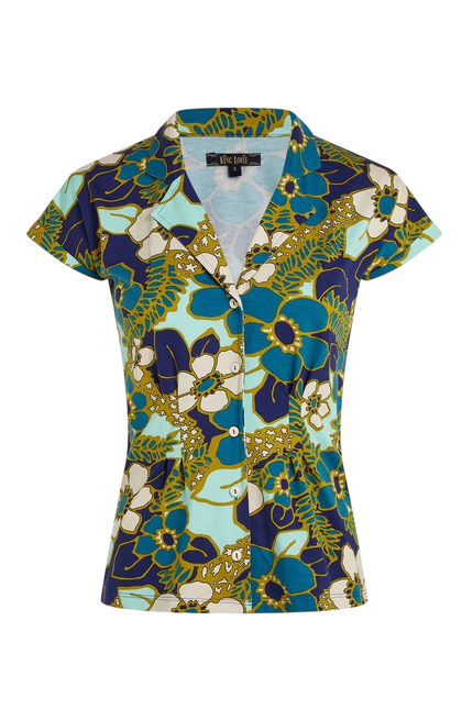 KING LOUIE Darcy Blouse Selena Deep Blue