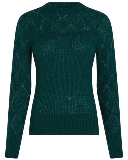 King Louie Jeannie Yoke Sweater Farfalle Pine Green