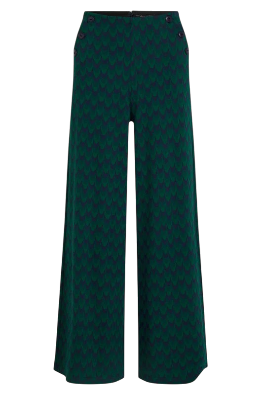 King Louie Pia Pants Duffy Jacquard Evening Blue