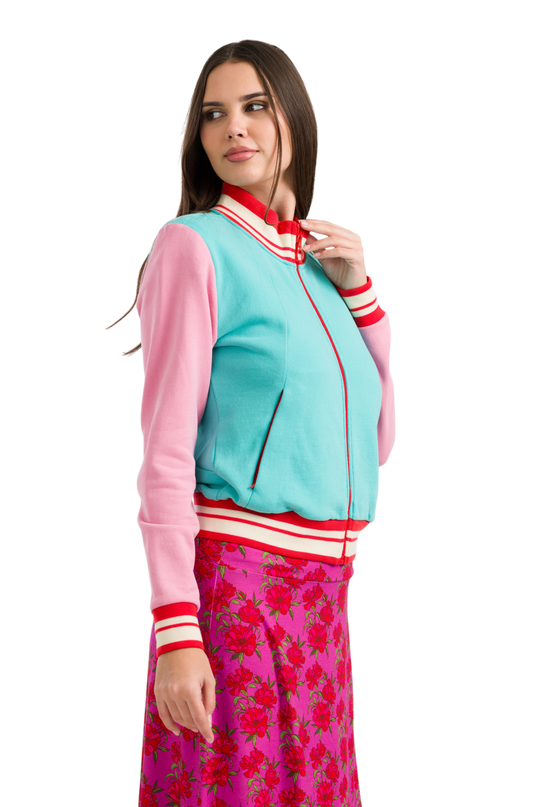 Lana Sweat Jacket Turquoise
