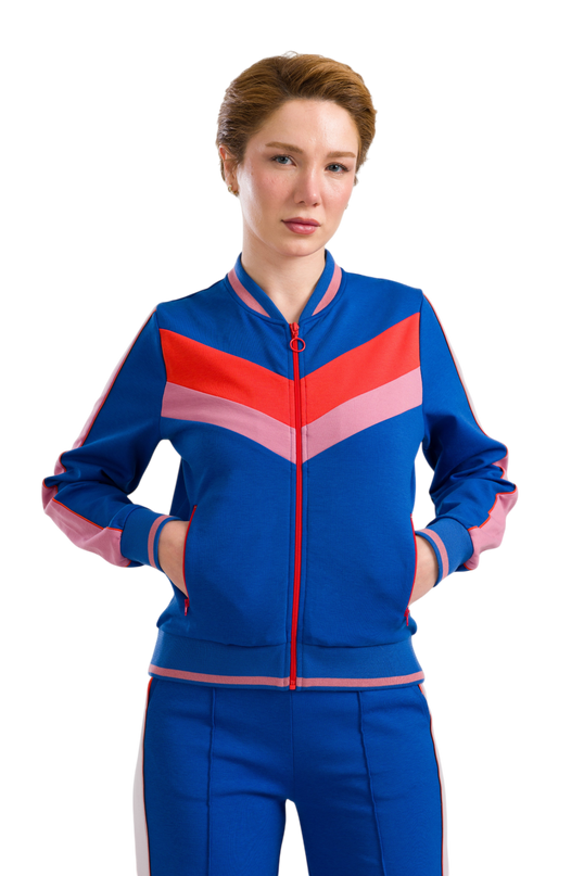 Nora Bomber Jacket - Punta Di Roma Blue