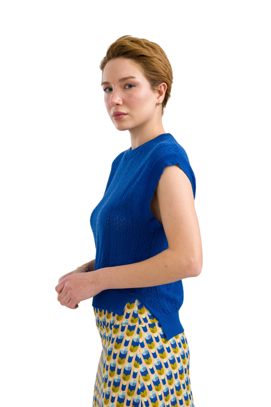 Knitwear Pippa Top - Blue
