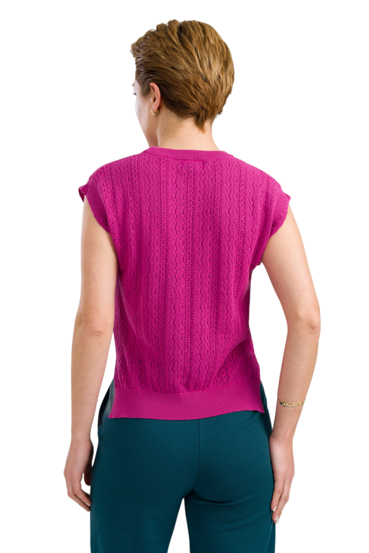 Knitwear Pippa Top - Fuchsia