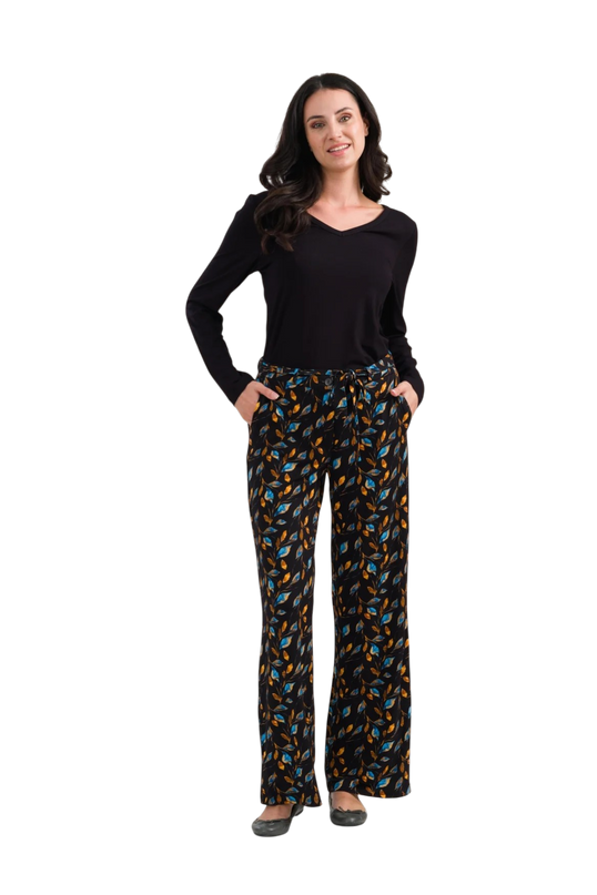 Sue Trousers Jersey, autumn leaves