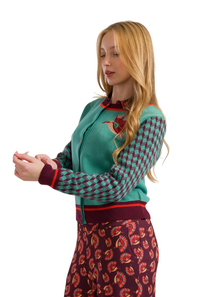 Knitwear Cardigan bird of paradise