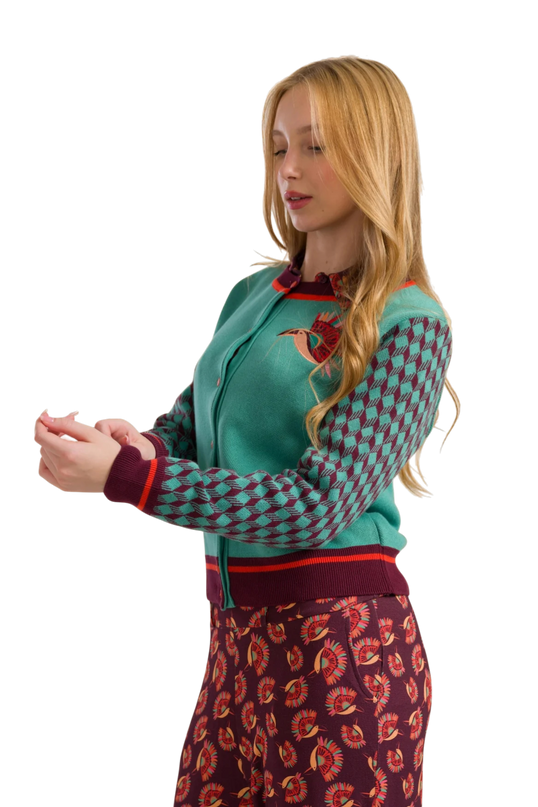 Knitwear Cardigan bird of paradise