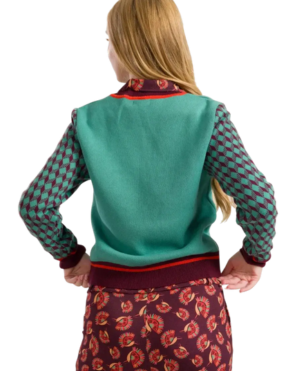 Gilet en maille oiseau de paradis