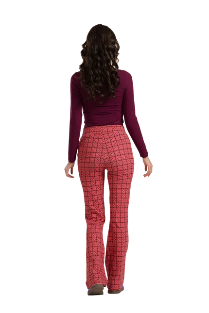 LALAMOUR LIEKE FLARED PANTS GEORGEOUS PORT TILES