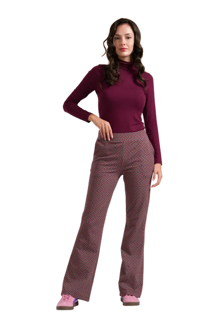 LALAMOUR LIEKE FLARED PANTS GRAHPIC MILL