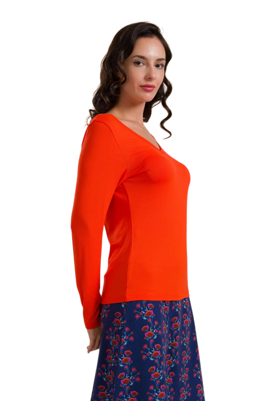 Lynn Top, ecovero plain red