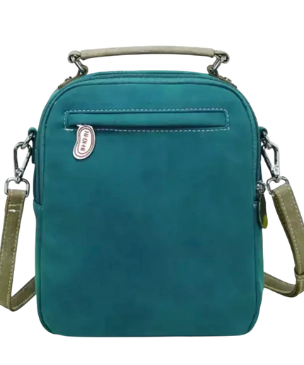 BOLSO HI-DI-HI "LITTLE CLIMBER", PETRÓLEO/BEIGE