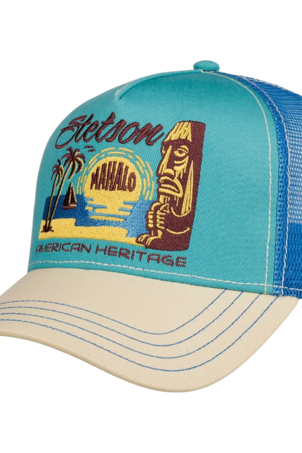 STETSON TRUCKERCAP, MAHALO TURQUOISE