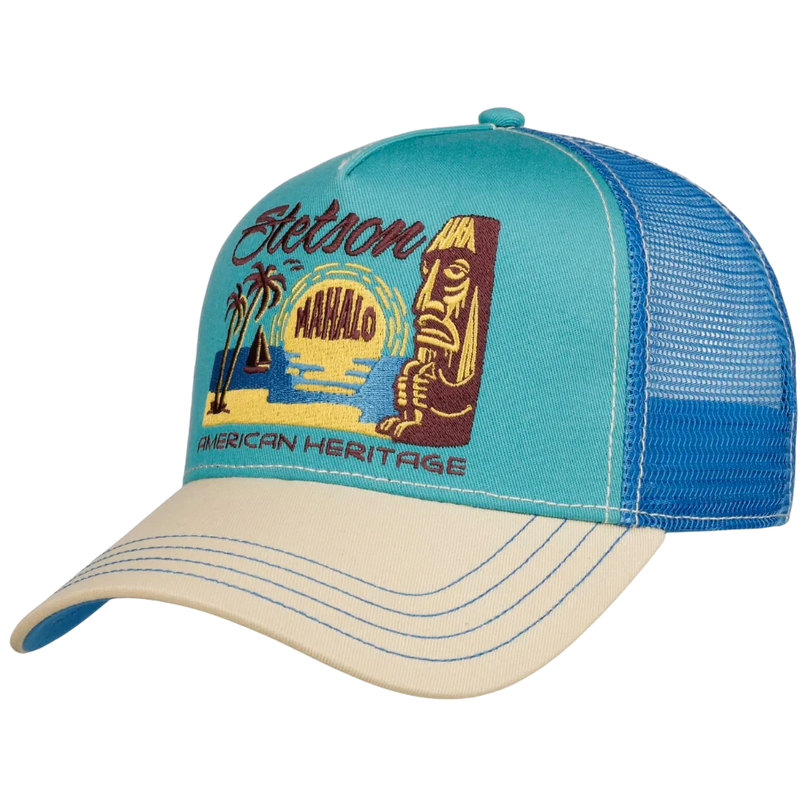 STETSON TRUCKERCAP, MAHALO TURQUOISE
