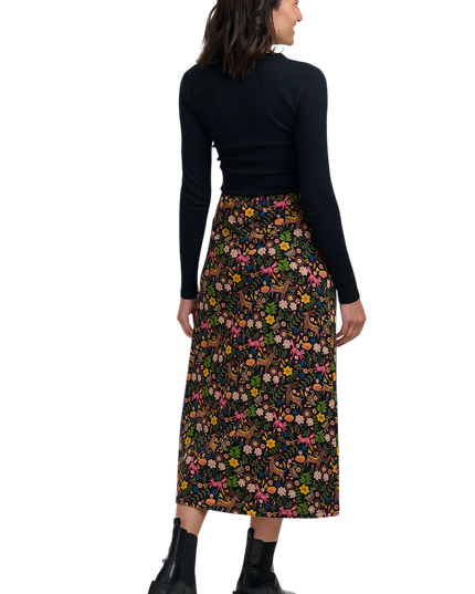 Sugarhill Brighton Jayda jersey skirt, black forest folklore