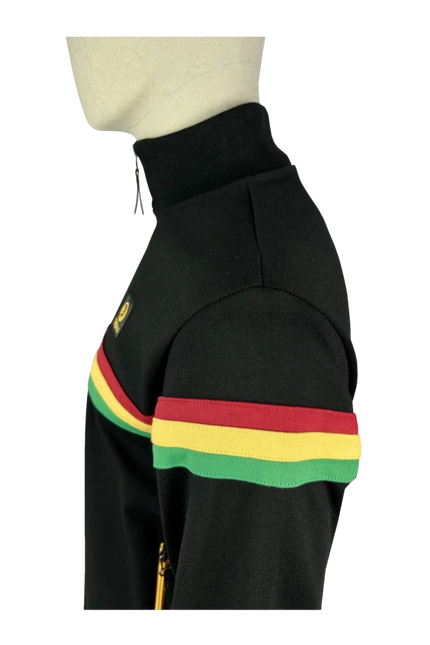 TROJAN RETRO STRIPE TRACK TOP TR/9102, BLACK