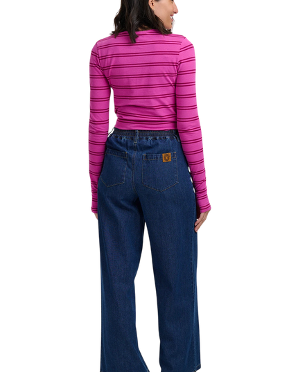 Sugarhill Brighton Trista Jersey Thumbhole top, pink/ dark mauved