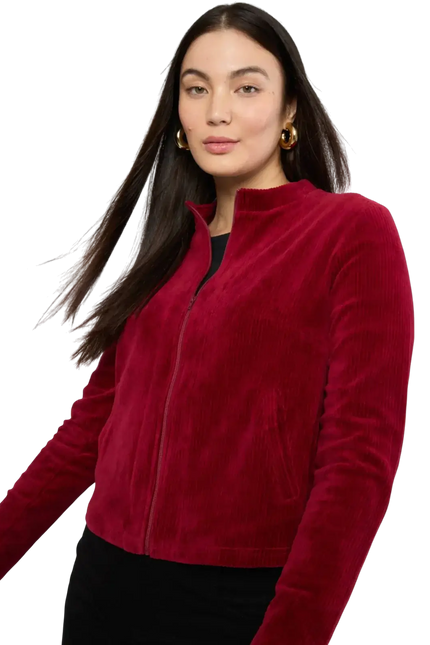 Jolly Zip Up fin nål rød