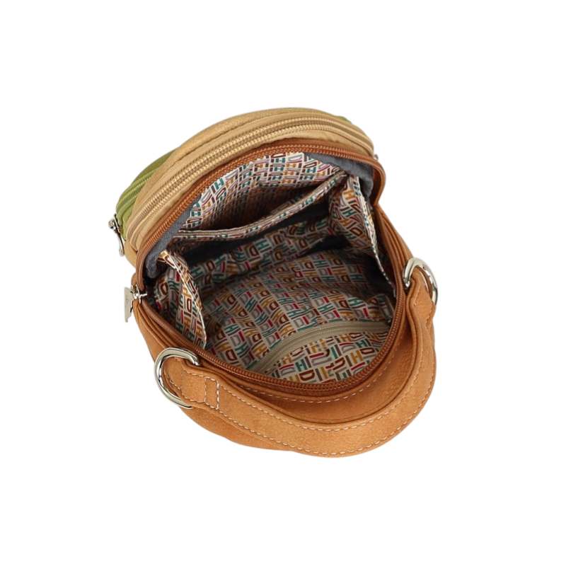 Ditty Hand-/schoudertas/crossbody L. green/Peach/Orange - Roodborstje