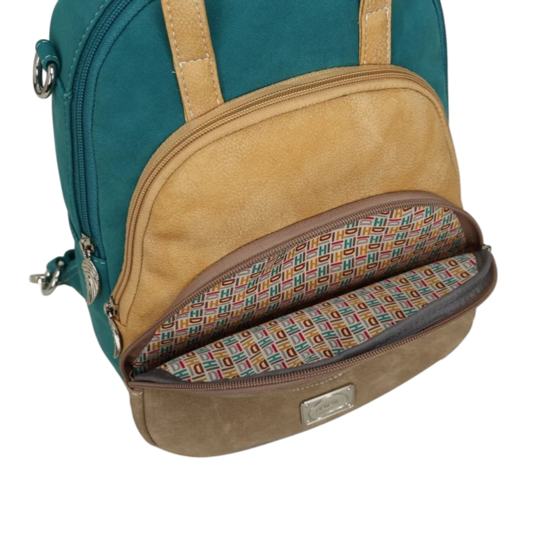 Eggy – Beige/Peach/Petrol Ijsvogel