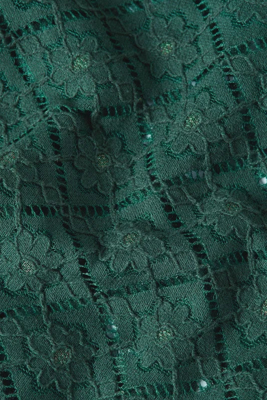 Maisie Blouse Artiste Lace, Amazon Green