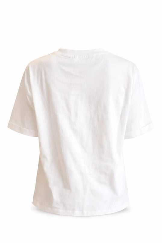 SUGAR HILL BRIGHTON MAGGIE T-SHIRT CELIA HEAVY WEIGHT WHITE, FLOWER CHAIN