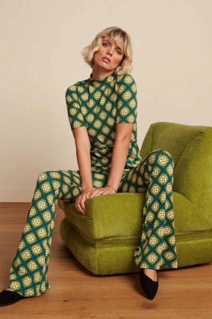 KING LOUIE Heloise Tunic Top Kirby Para Green