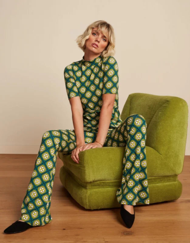 KING LOUIE Heloise Tunic Top Kirby Para Green